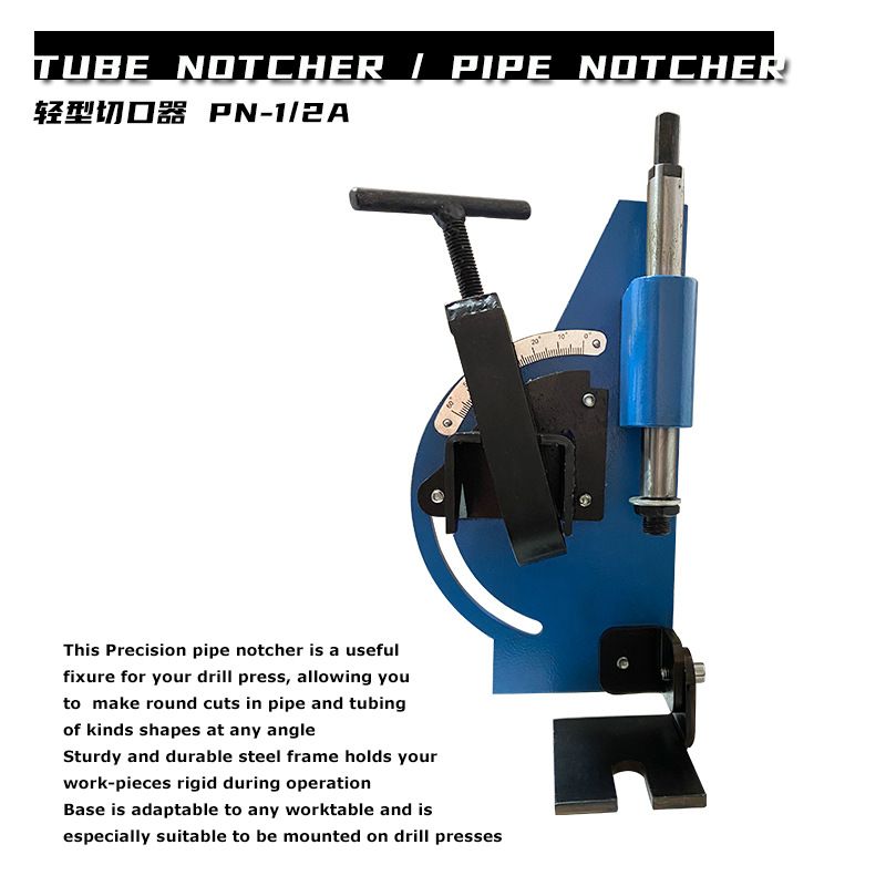 Tube notcher PN-1/2A for round cuts in pipe and tubing