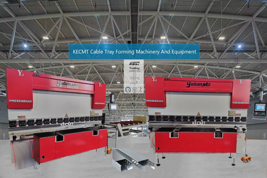 KECMT cable tray forming machinery with two press brakes